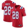Nike Patriots #28 James White Red Alternate Men's Stitched NFL Vapor Untouchable Limited Jersey - Custom Name