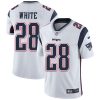 Nike Patriots #28 James White White Men's Stitched NFL Vapor Untouchable Limited Jersey - Custom Name