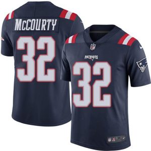 Nike Patriots #32 Devin McCourty Navy Blue Men's Stitched NFL Limited Rush Jersey - Custom Name