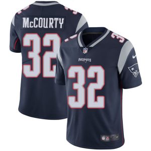 Nike Patriots #32 Devin McCourty Navy Blue Team Color Men's Stitched NFL Vapor Untouchable Limited Jersey - Custom Name