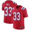 Nike Patriots #33 Jeremy Hill Red Alternate Men's Stitched NFL Vapor Untouchable Limited Jersey - Custom Name