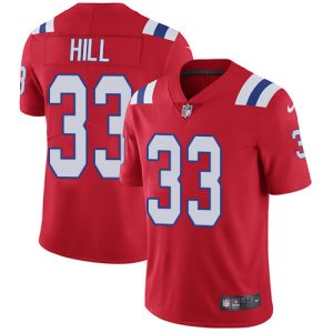 Nike Patriots #33 Jeremy Hill Red Alternate Men's Stitched NFL Vapor Untouchable Limited Jersey - Custom Name