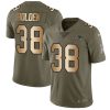 Nike Patriots #38 Brandon Bolden Olive Gold Men's Stitched NFL Limited 2017 Salute To Service Jersey - Custom Name