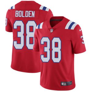 Nike Patriots #38 Brandon Bolden Red Alternate Men's Stitched NFL Vapor Untouchable Limited Jersey - Custom Name