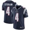 Nike Patriots #4 Jarrett Stidham Navy Blue Team Color Men's Stitched NFL Vapor Untouchable Limited Jersey - Custom Name