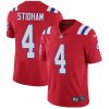 Nike Patriots #4 Jarrett Stidham Red Alternate Men's Stitched NFL Vapor Untouchable Limited Jersey - Custom Name