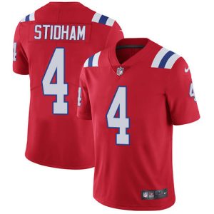 Nike Patriots #4 Jarrett Stidham Red Alternate Men's Stitched NFL Vapor Untouchable Limited Jersey - Custom Name