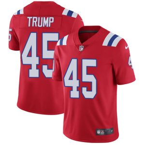 Nike Patriots #45 Donald Trump Red Alternate Men's Stitched NFL Vapor Untouchable Limited Jersey - Custom Name