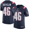 Nike Patriots #46 James Develin Navy Blue Men's Stitched NFL Limited Rush Jersey - Custom Name