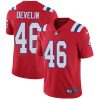 Nike Patriots #46 James Develin Red Alternate Men's Stitched NFL Vapor Untouchable Limited Jersey - Custom Name