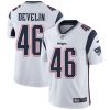 Nike Patriots #46 James Develin White Men's Stitched NFL Vapor Untouchable Limited Jersey - Custom Name