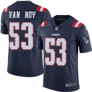 Nike Patriots #53 Kyle Van Noy Navy Blue Men's Stitched NFL Limited Rush Jersey - Custom Name