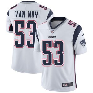 Nike Patriots #53 Kyle Van Noy White Men's Stitched NFL Vapor Untouchable Limited Jersey - Custom Name