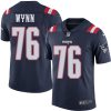 Nike Patriots #76 Isaiah Wynn Navy Blue Men's Stitched NFL Limited Rush Jersey - Custom Name