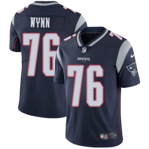 Nike Patriots #76 Isaiah Wynn Navy Blue Team Color Men's Stitched NFL Vapor Untouchable Limited Jersey - Custom Name