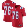 Nike Patriots #76 Isaiah Wynn Red Alternate Men's Stitched NFL Vapor Untouchable Limited Jersey - Custom Name