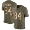 Nike Patriots #84 Benjamin Watson Olive Gold Men's Stitched NFL Limited 2017 Salute To Service Jersey - Custom Name