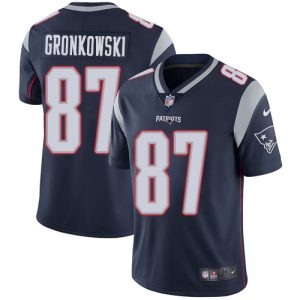 Nike Patriots #87 Rob Gronkowski Navy Blue Team Color Men's Stitched NFL Vapor Untouchable Limited Jersey - Custom Name