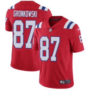 Nike Patriots #87 Rob Gronkowski Red Alternate Men's Stitched NFL Vapor Untouchable Limited Jersey - Custom Name