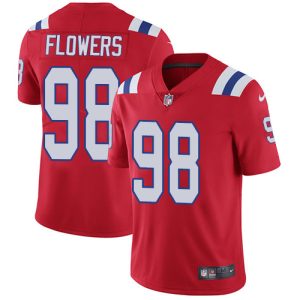 Nike Patriots #98 Trey Flowers Red Alternate Men's Stitched NFL Vapor Untouchable Limited Jersey - Custom Name