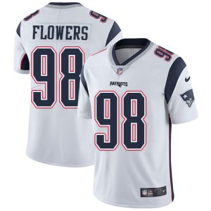 Nike Patriots #98 Trey Flowers White Men's Stitched NFL Vapor Untouchable Limited Jersey - Custom Name