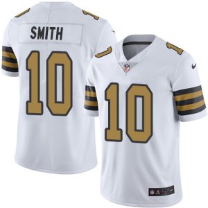 Nike Saints #10 Tre'Quan Smith White Men's Stitched NFL Limited Rush Jersey - Custom Name