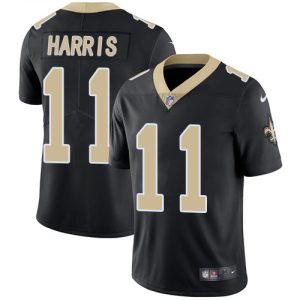 Nike Saints #11 Deonte Harris Black Team Color Men's Stitched NFL Vapor Untouchable Limited Jersey - Custom Name