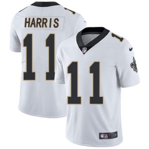 Nike Saints #11 Deonte Harris White Men's Stitched NFL Vapor Untouchable Limited Jersey - Custom Name