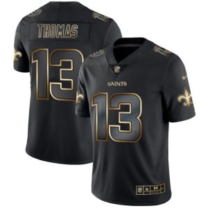 Nike Saints #13 Michael Thomas Black Gold Men's Stitched NFL Vapor Untouchable Limited Jersey - Custom Name