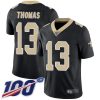 Nike Saints #13 Michael Thomas Black Team Color Men's Stitched NFL 100th Season Vapor Limited Jersey- Custom Name