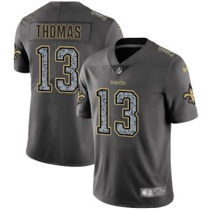 Nike Saints #13 Michael Thomas Gray Static Men's Stitched NFL Vapor Untouchable Limited Jersey - Custom Name