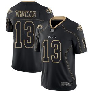 Nike Saints #13 Michael Thomas Lights Out Black Men's Stitched NFL Limited Rush Jersey - Custom Name