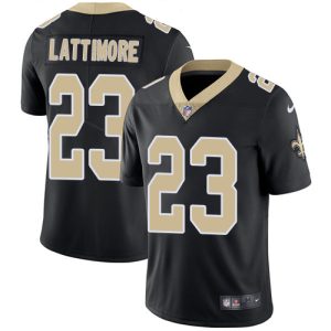 Nike Saints #23 Marshon Lattimore Black Team Color Men's Stitched NFL Vapor Untouchable Limited Jersey - Custom Name