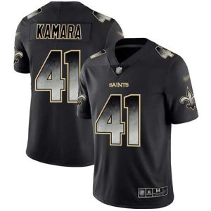 Nike Saints #41 Alvin Kamara Black Men's Stitched NFL Vapor Untouchable Limited Smoke Fashion Jerseys - Custom Name