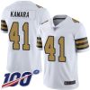 Nike Saints #41 Alvin Kamara White Men's Stitched NFL Limited Rush 100th Season Jersey - Custom Name