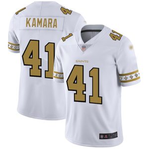 Nike Saints #41 Alvin Kamara White Men's Stitched NFL Limited Team Logo Fashion Jersey - Custom Name