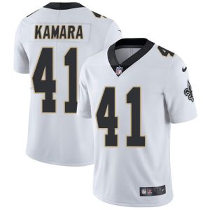 Nike Saints #41 Alvin Kamara White Men's Stitched NFL Vapor Untouchable Limited Jersey - Custom Name