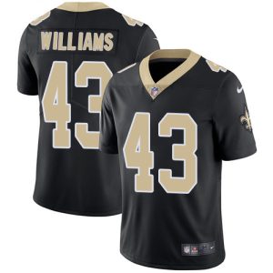 Nike Saints #43 Marcus Williams Black Team Color Men's Stitched NFL Vapor Untouchable Limited Jersey - Custom Name