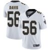 Nike Saints #56 DeMario Davis White Men's Stitched NFL Vapor Untouchable Limited Jersey - Custom Name