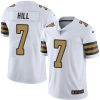 Nike Saints #7 Taysom Hill White Men's Stitched NFL Limited Rush Jersey - Custom Name