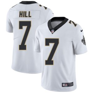 Nike Saints #7 Taysom Hill White Men's Stitched NFL Vapor Untouchable Limited Jersey - Custom Name