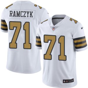 Nike Saints #71 Ryan Ramczyk White Men's Stitched NFL Limited Rush Jersey - Custom Name