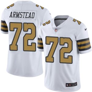 Nike Saints #72 Terron Armstead White Men's Stitched NFL Limited Rush Jersey - Custom Name