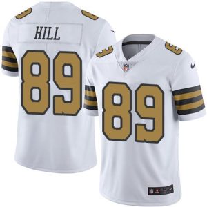 Nike Saints #89 Josh Hill White Men's Stitched NFL Limited Rush Jersey - Custom Name