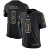 Nike Saints #9 Drew Brees Black Men's Stitched NFL Limited Rush Impact Jersey - Custom Name