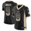 Nike Saints #9 Drew Brees Black Team Color Men's Stitched NFL Limited Rush Drift Fashion Jersey - Custom Name