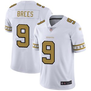 Nike Saints #9 Drew Brees White Men's Stitched NFL Limited Team Logo Fashion Jersey - Custom Name