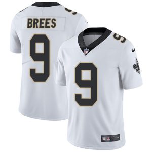 Nike Saints #9 Drew Brees White Men's Stitched NFL Vapor Untouchable Limited Jersey - Custom Name