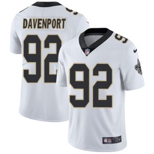 Nike Saints #92 Marcus Davenport White Men's Stitched NFL Vapor Untouchable Limited Jersey - Custom Name