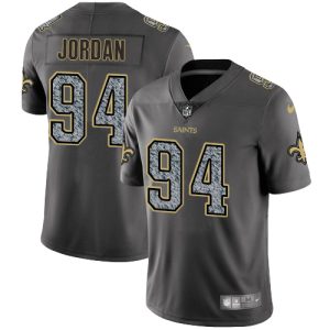 Nike Saints #94 Cameron Jordan Gray Static Men's Stitched NFL Vapor Untouchable Limited Jersey - Custom Name
